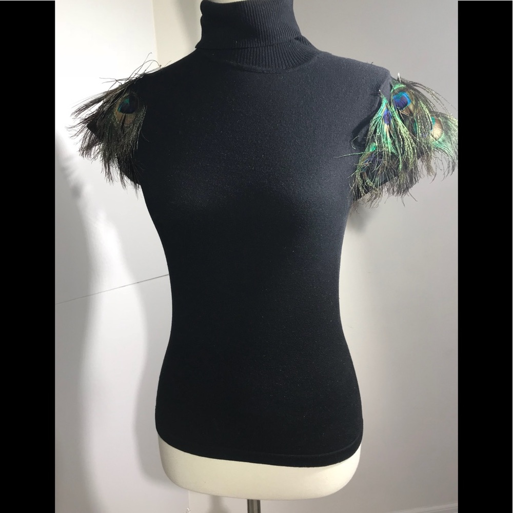 Black Peacock Turtleneck